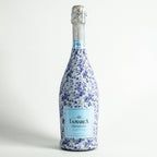 Bottle Wrap Grandmillenial Blue Floral - Prosecco Collection