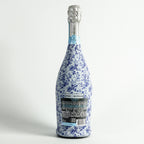 Bottle Wrap Grandmillenial Blue Floral - Prosecco Collection