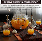 Glass Pumpkin Drink Dispenser 2 Gallon | Fall, Halloween & Thanksgiving Party
